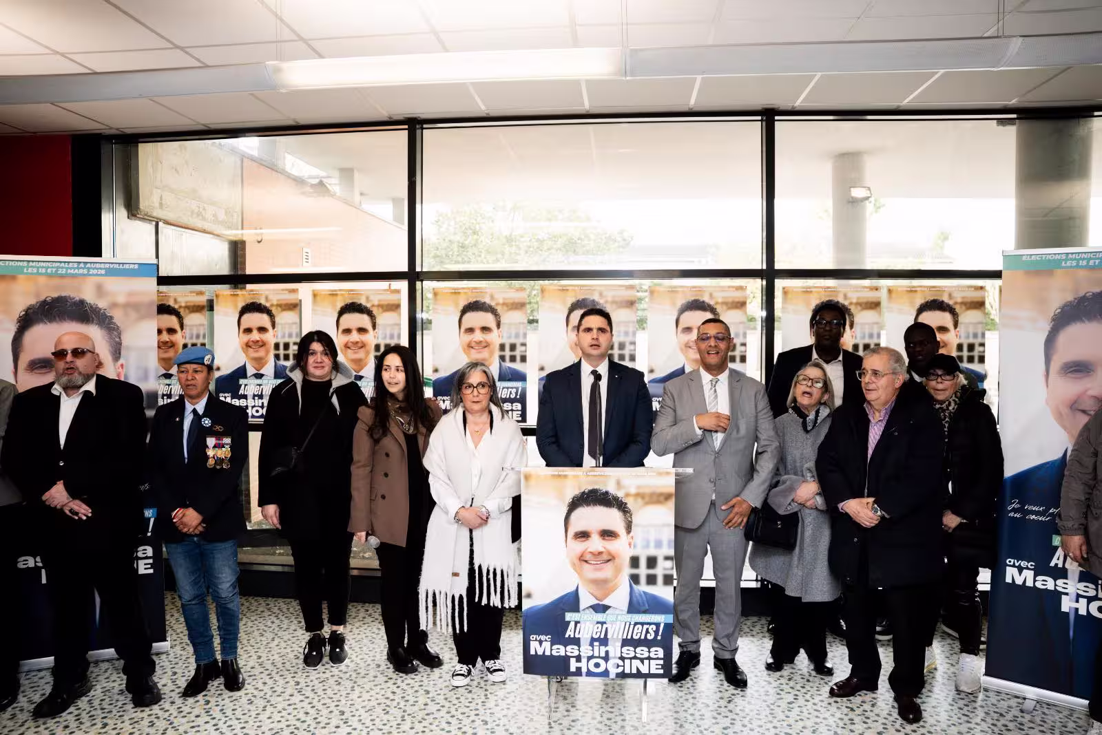 Photo d'équipe du mouvement Ensemble pour Aubervilliers